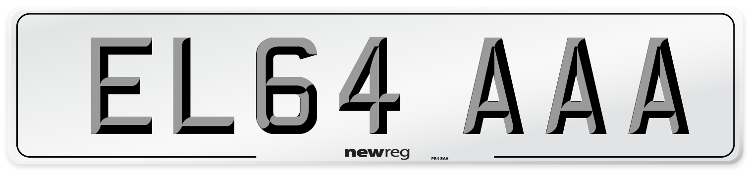 EL64 AAA Number Plate from New Reg